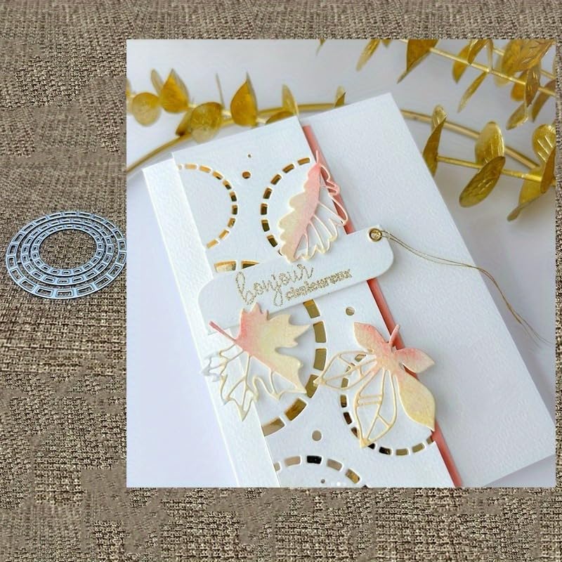 Lapoo Geometric Cutting Die for Scrapbooking - Durable, Cut Stencils for DIY Scrapbook Photo Album Decorative Paper Card, Card Making Supplies (Three