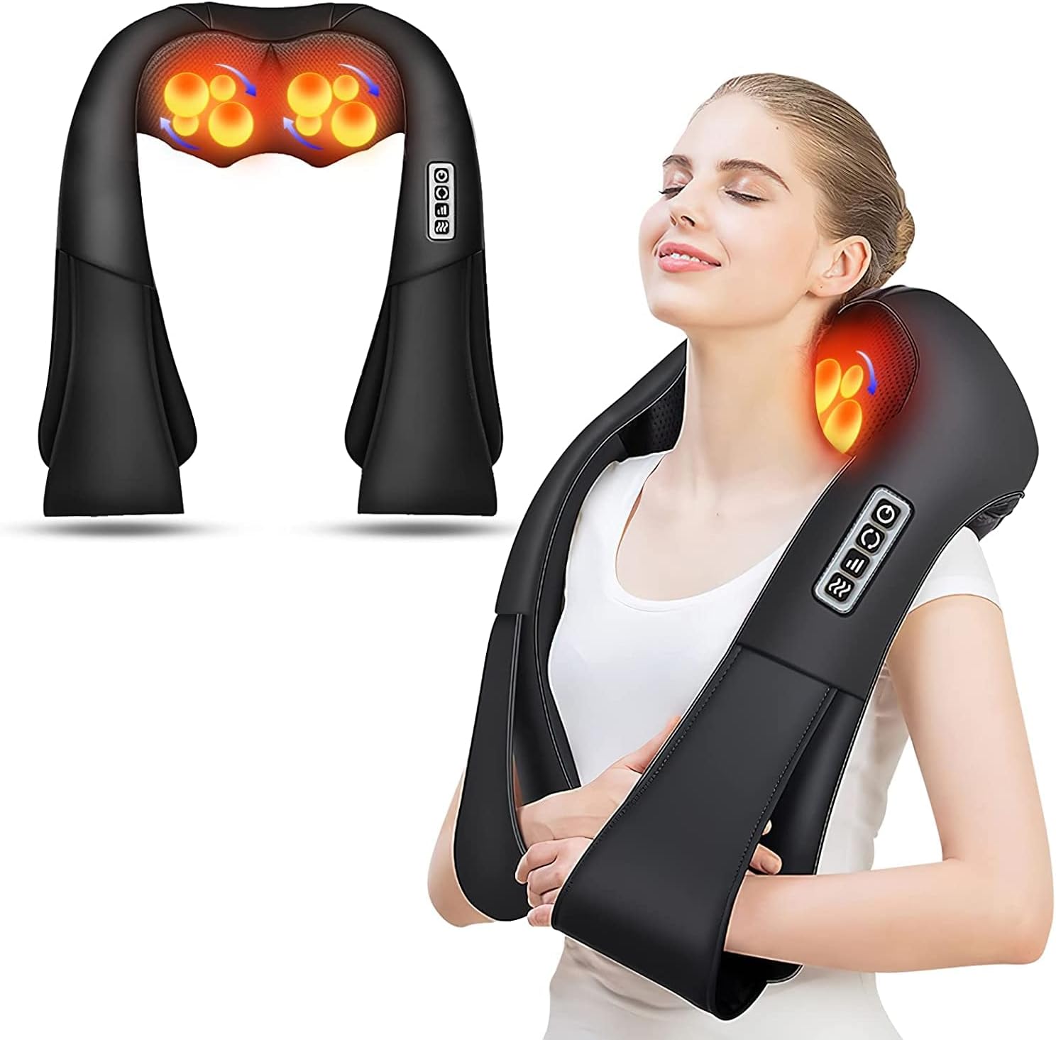 AERLANG Masseur Cervical, Massage Dos et Cou Épaules avec Chauffage,Appareil de Massage - Guide 360