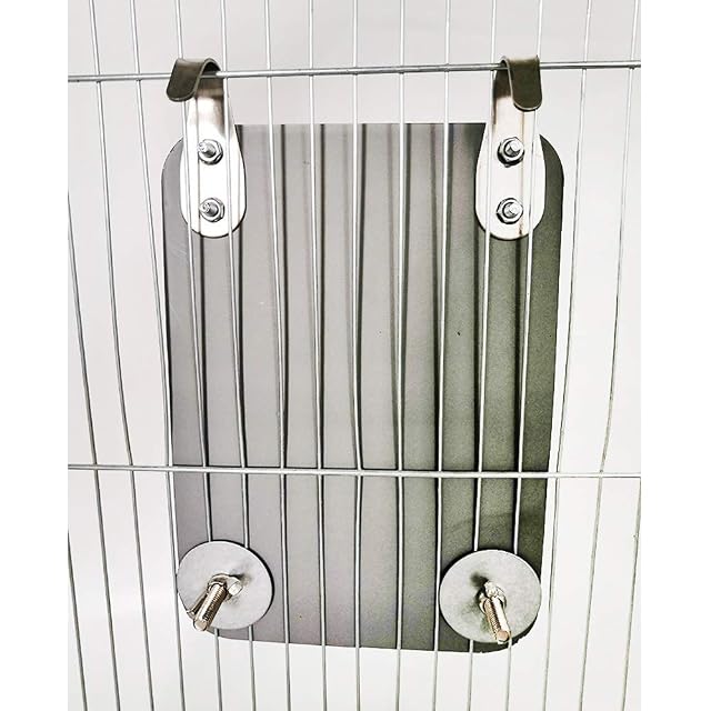 Foto 6 de 6 de Esoes - Juego de Espejos para pájaros con Cuerda para perchar, con Soporte de Espejo, Colorido, para Loros…