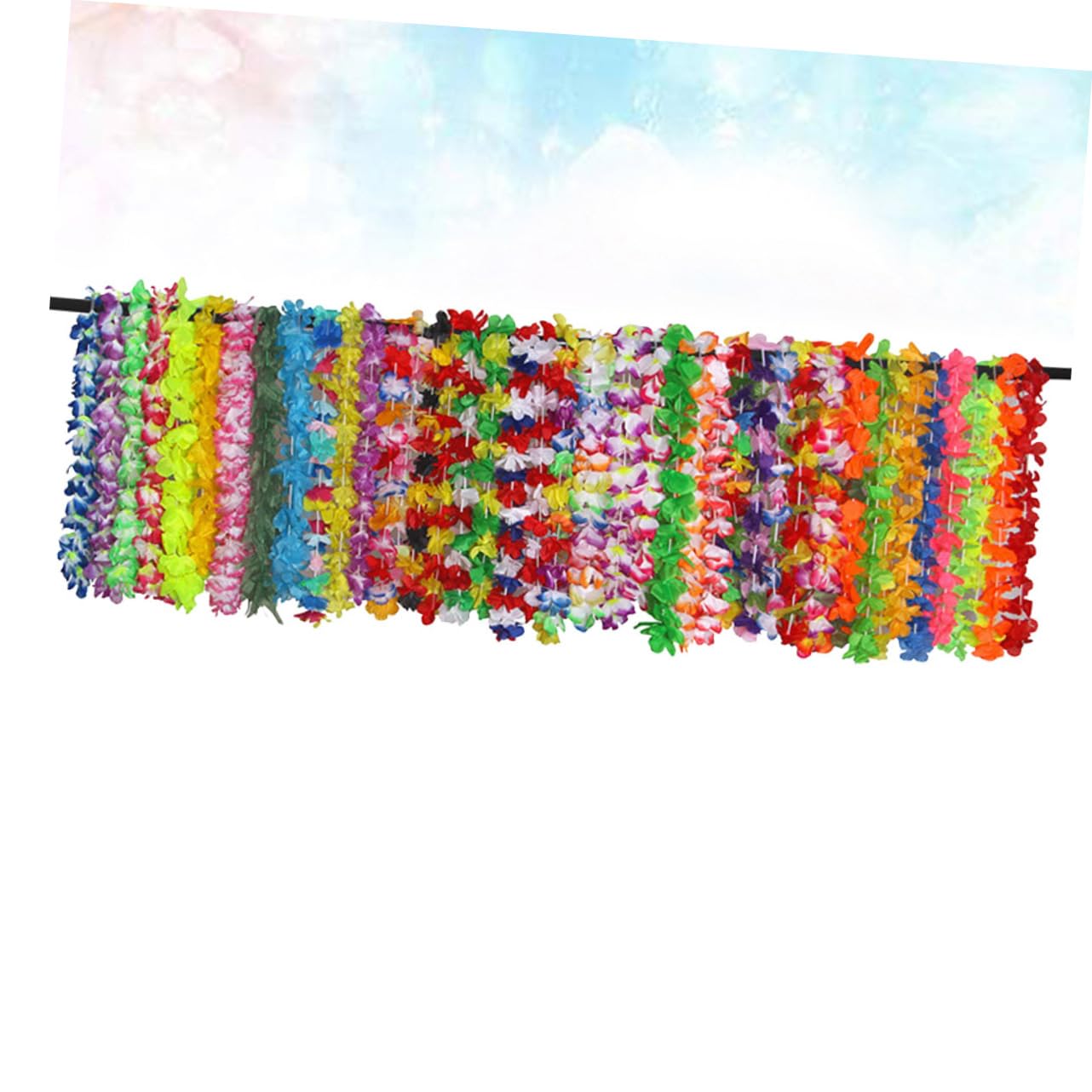 IMIKEYA 42stücke Hawaii-blumenkette mit Bunter Tropischer Luau-Party-Halskette Künstliche Blumenketten für Strandfeste Geburtstage und Dekoration Zufälliger Stil