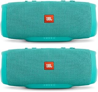 JBL Charge 3 Waterproof Portable Bluetooth Speaker - Pair (Teal/Teal)