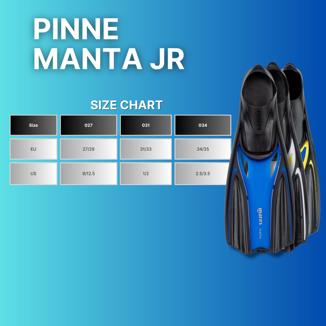 Amazon.com : Mares Manta Junior - Fins Kids with Closed Foot