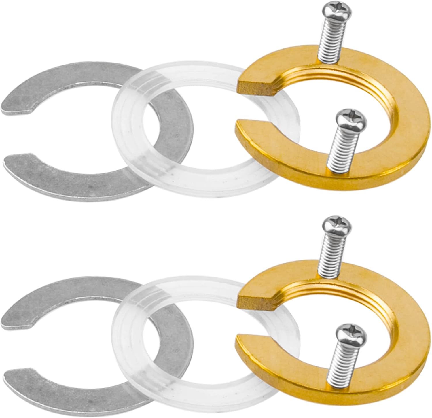 Rrina 2Pcs Hot Cold Faucet Fixing Tool Set Lock Nut Prevent Kitchen