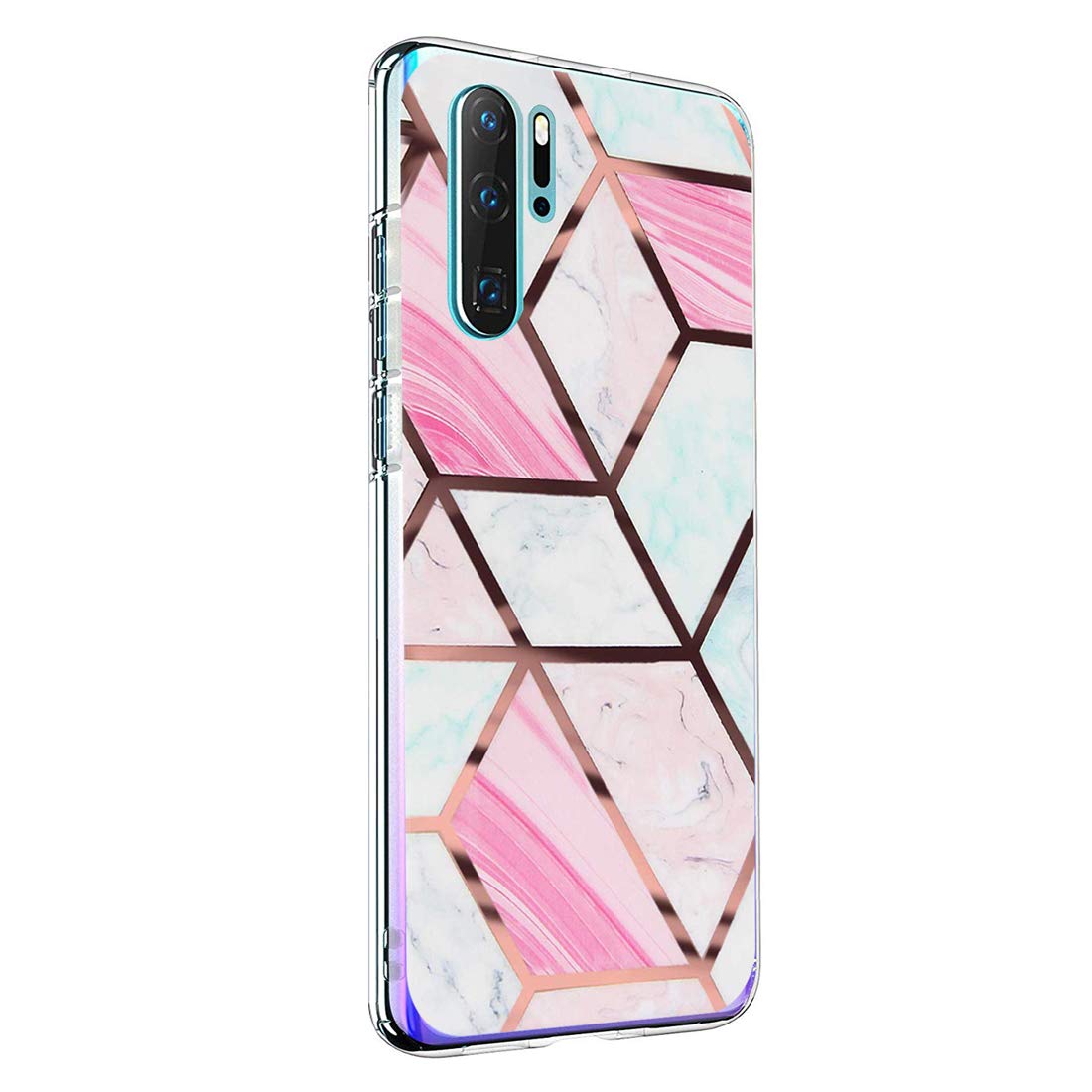 Meweri case Compatible with Huawei P30 Pro Phone case Crystal Clear Marble case for Huawei P30 Pro Protective Case TPU Soft Silicone Cover