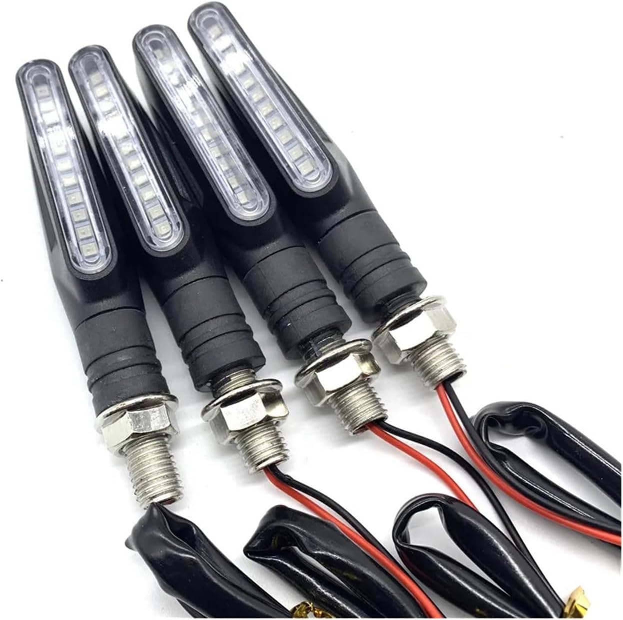 Generic Mini uniwersalne wskaźniki 4 szt. sekwencyjnych kierunkowskazów motocyklowych LED migające światła płynącej wody migające światła tylne kierunkowskazy stop