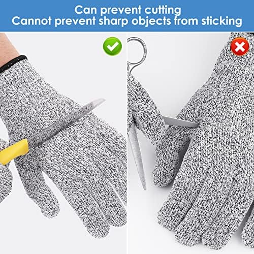 Yolev Cut Resistant Gloves, Cut Resistant Gloves Kitchen, Carving Gloves, Cut Protection Gloves, Safety Work Gloves with Food Grade Level 5 Protection