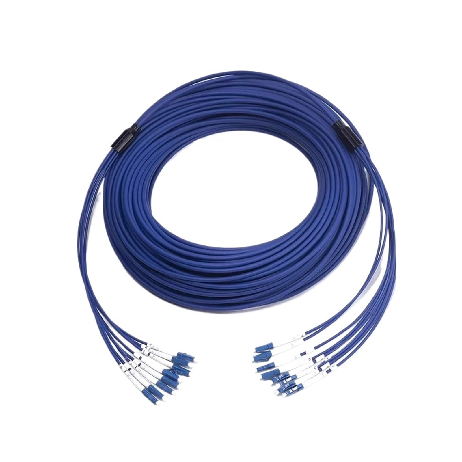 Câble fibre optique blindé monomode extérieur 8 conducteurs LC 20m structure renforcée - 2