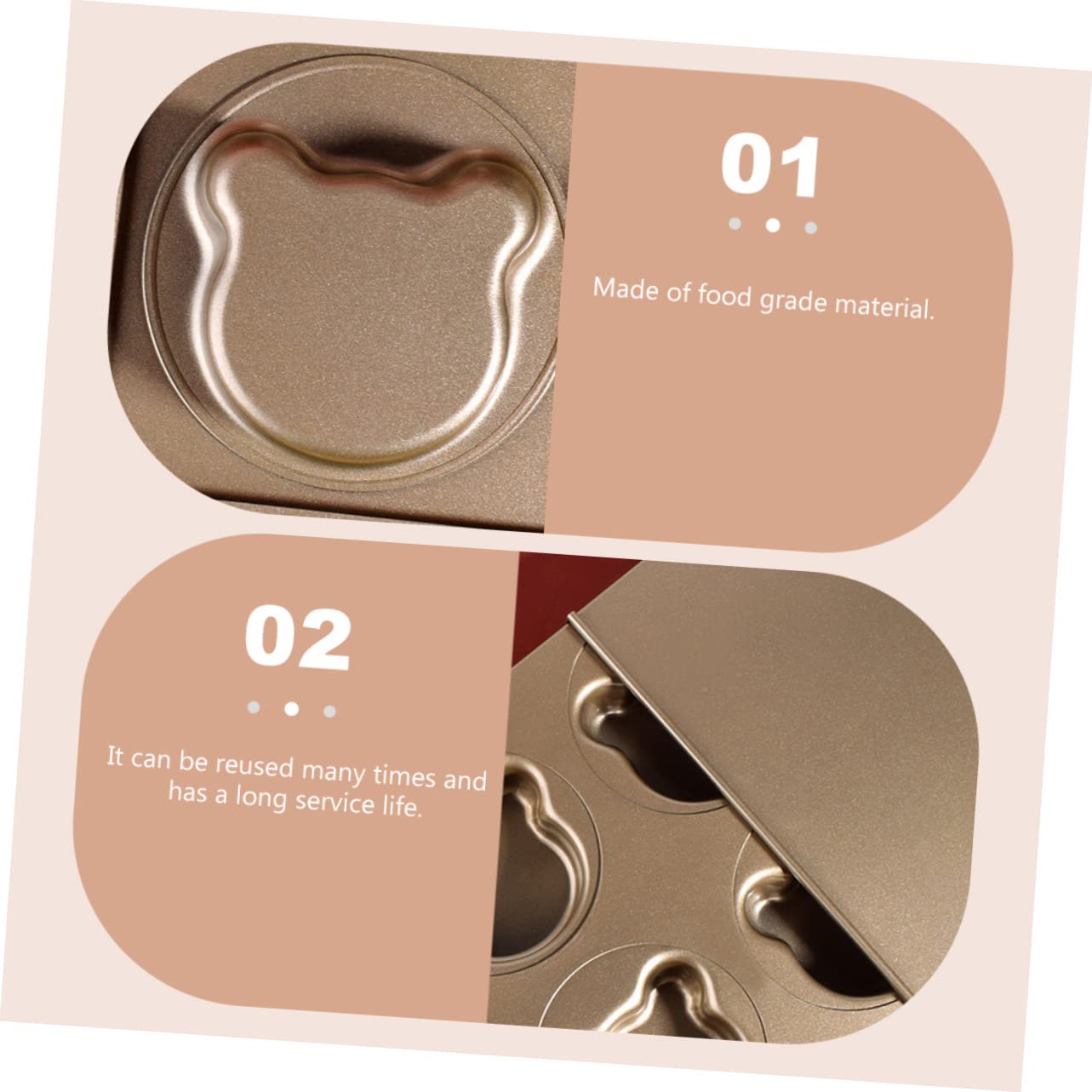 SHOWERORO 1satz Wiederverwendbare Metallkuchenform Bärchenform Backform Für Schokoladenkuchen Und Gebäck Backzubehör Für Ofen Und Mikrowelle