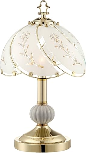 Latón pulido tamaño pequeño 15 pulgadas altura Touch Accent lámpara de mesa
