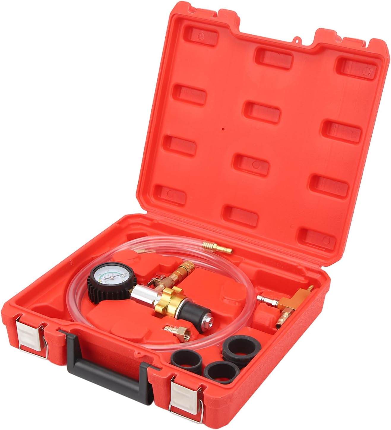 BAFOVY Coolant Vacuum Refill Kit, ABSRubberBrass Construction, Professional Radiator Cooling System Tool for Car Van SUV Truck, Efficient Antifreeze Change with 59.4in Hose