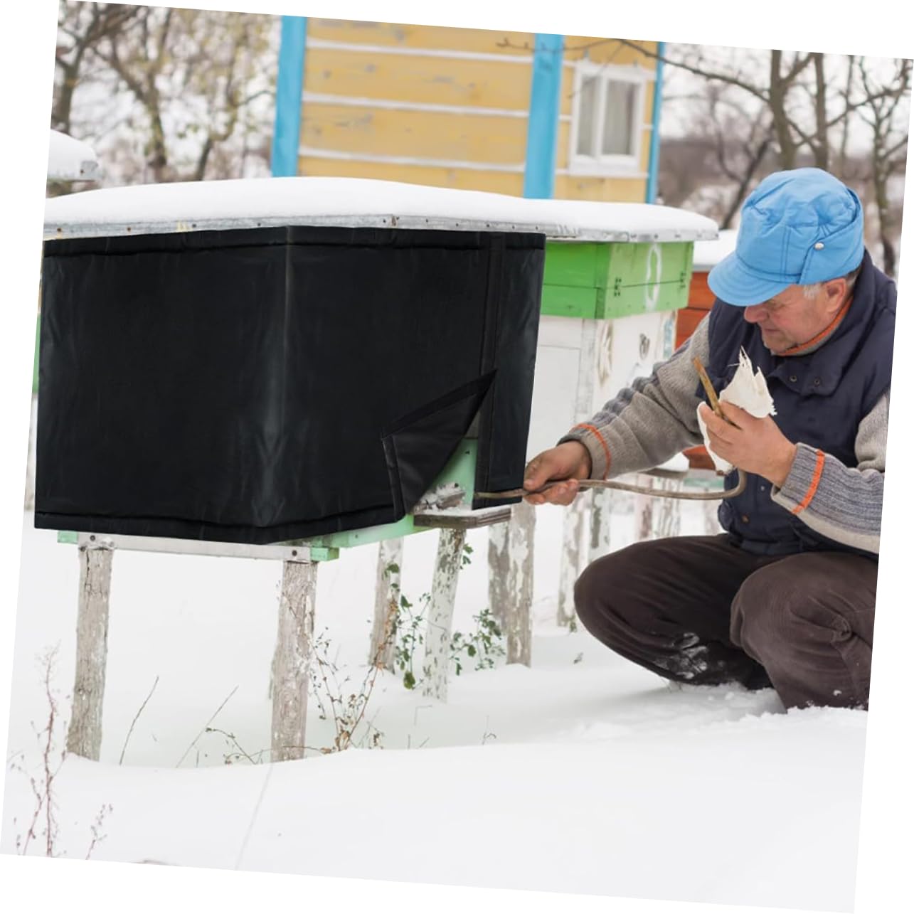 Beehive Winter Wrap Insulated Outer Hive Cover for Beekeeping Bee Hive Wrap 600d Oxford Cloth and Honeycomb