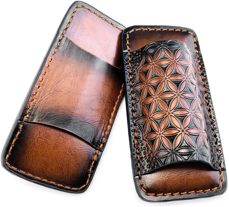 1PC Knife Sheath, Universal Top-layer Cowhide Leather Protective Cover with Belt Loop Fits for Home, Outdoor