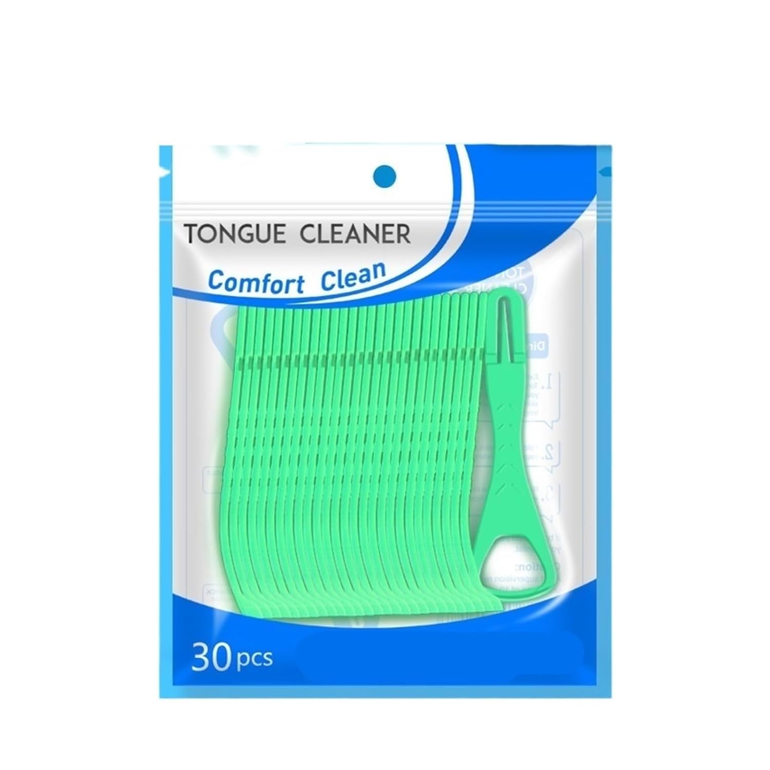 30 Tongue Scrapers Per Bag Bulk Pack Cleaners(Green)