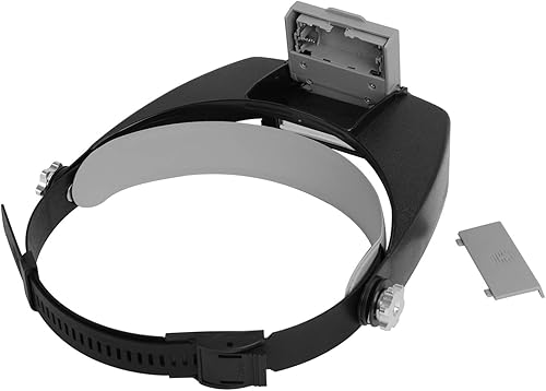 Miniatura 3 de Lupa con diadema y lupa iluminada para joyería, lupa iluminada, 1.5 x 3 x 6.5 x 8 x cabeza, LED, reloj, reparación de gafas, lupa, casco, lupa para