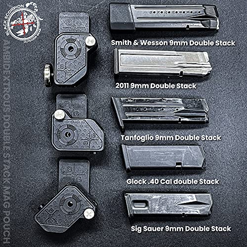 Black Scorpion Outdoor Gear Competition Rig 4X Ambidextrous Double Stack Mag Pouches 1x Pro Heavy Duty Competition Belt (Black, Large (34'' - 36''))