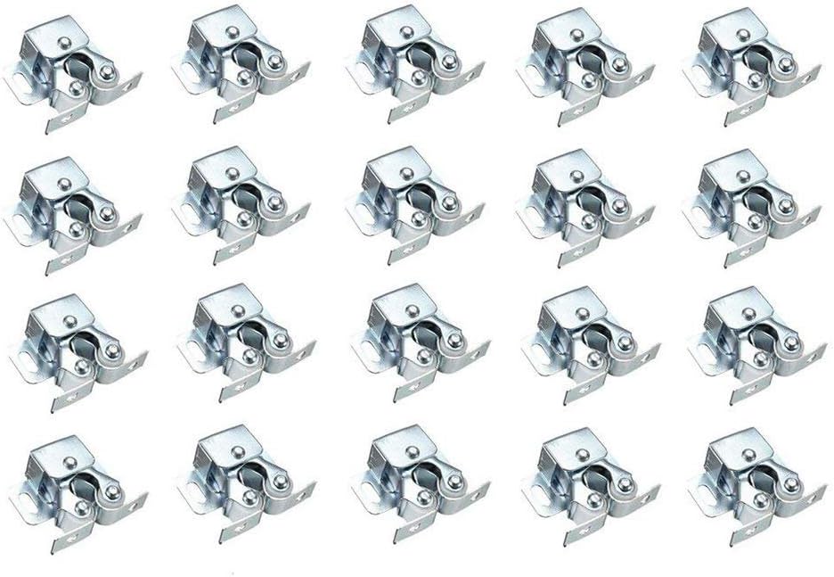 BTMB Double Roller Catch Cupboard Cabinet Door Latch Home Kitchen Tools 20pcs