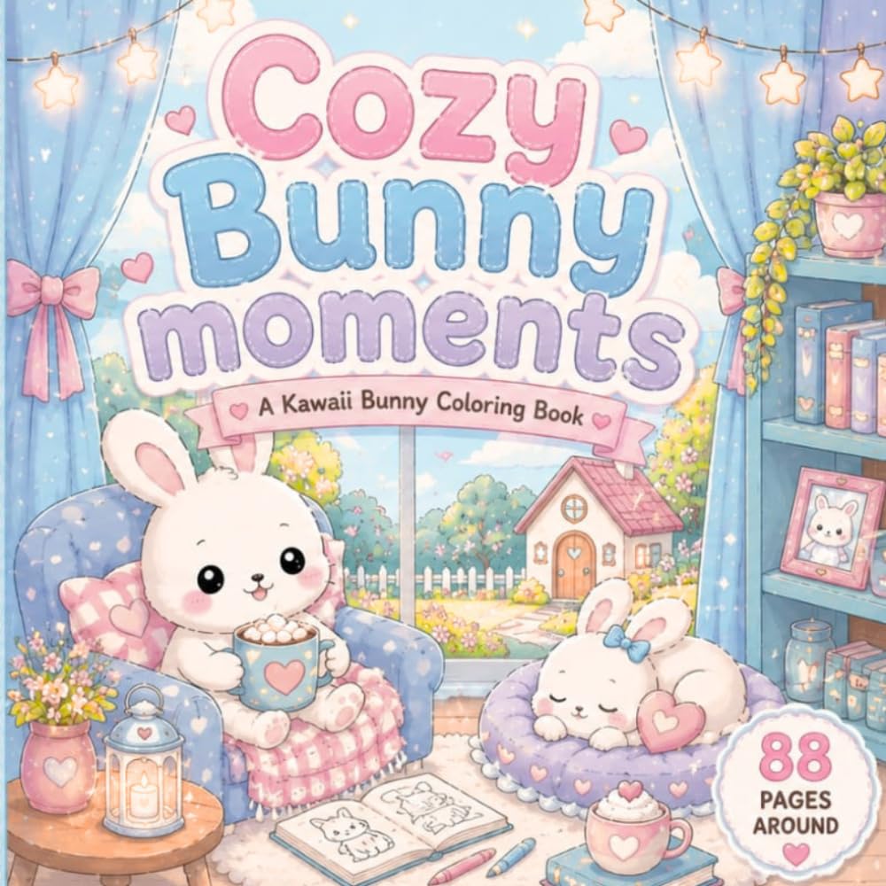 Cozy Bunny Moments: Coloring Book for Adults