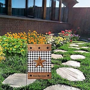 Bless Our Home Garden Flag 1218 Inch Small Vertical Double Sided Red Red Berry Branches Country Barn Star Buffalo Plaid Garden Flags For All Seasons Outdoor Yard Decor