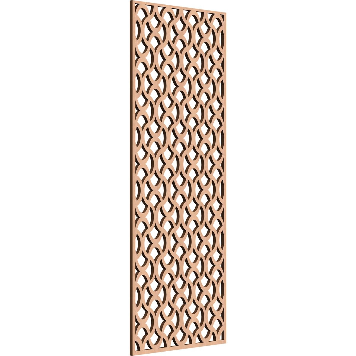 Resort Decorative Pierced Fretwork Wood Wall Panels, 17 3/8"W x 44 3/8"H x 3/8"T, Alder