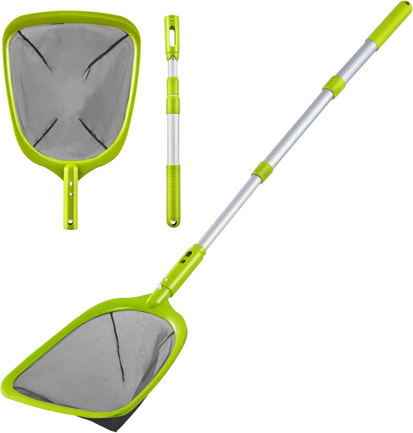 Clothclose Pool Skimmer Pool Net with 3 Section Pole, 17