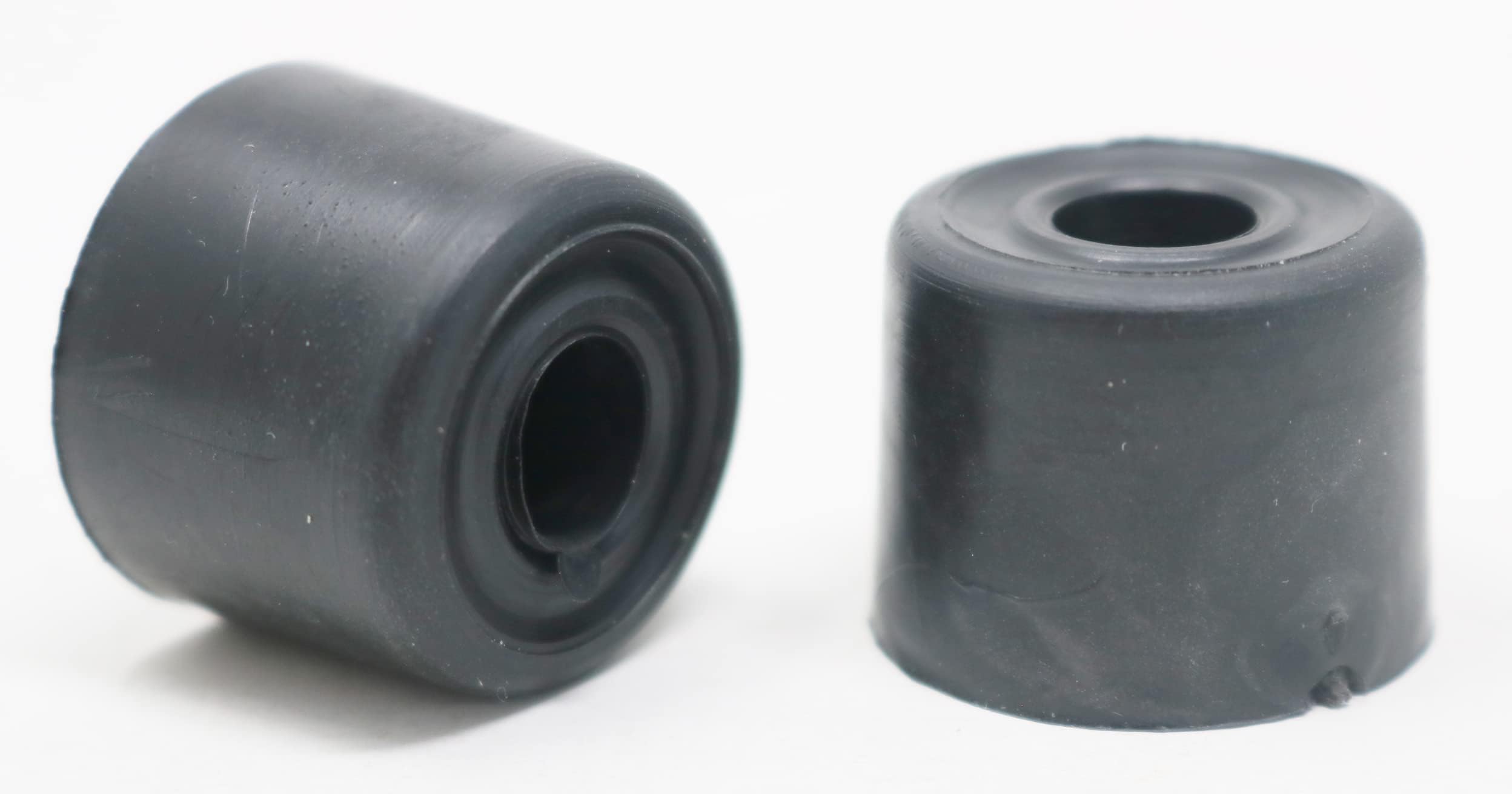 fiXte Medium Wall Floor Mounted Rubber Door Stopper Bump Stop 28mm Black Pack of 2