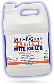 Mite-B-Gone Extreme Mite Killer Spray – 1 Gallon (128 oz) | Extra-Strength Plant-Based Formula | Safe for Homes, Pets & Livestock Areas | for Coops, Barns, Bedding & Carpets