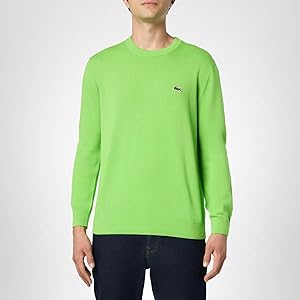 Lacoste Men's Long Sleeve Crew Neck Regular Fit Sweater