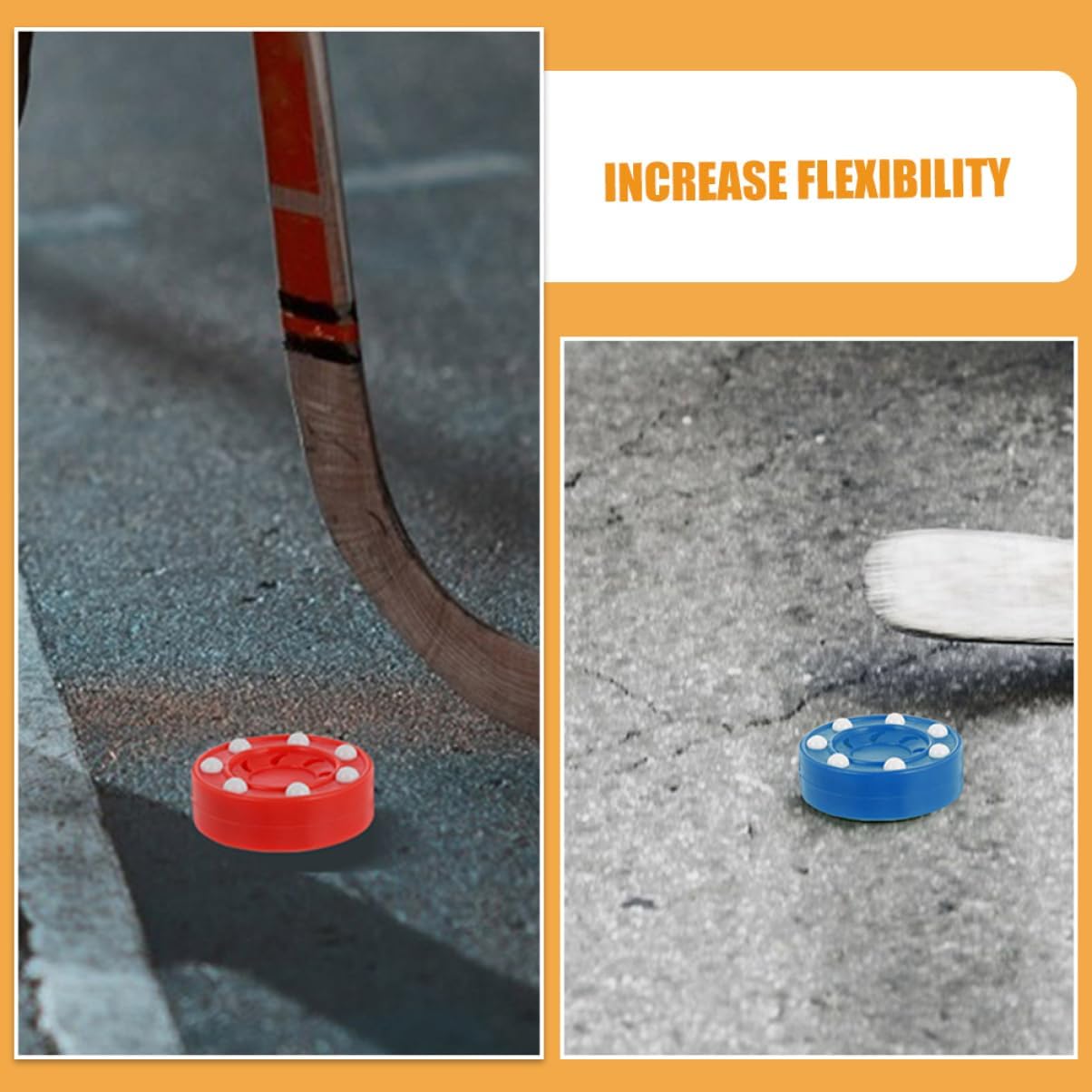 POPETPOP 2Pcs Ice for Roller Hockey Training Durable Practice for Skill Improvement Use Essential Hockey Supplies for Players and Teams