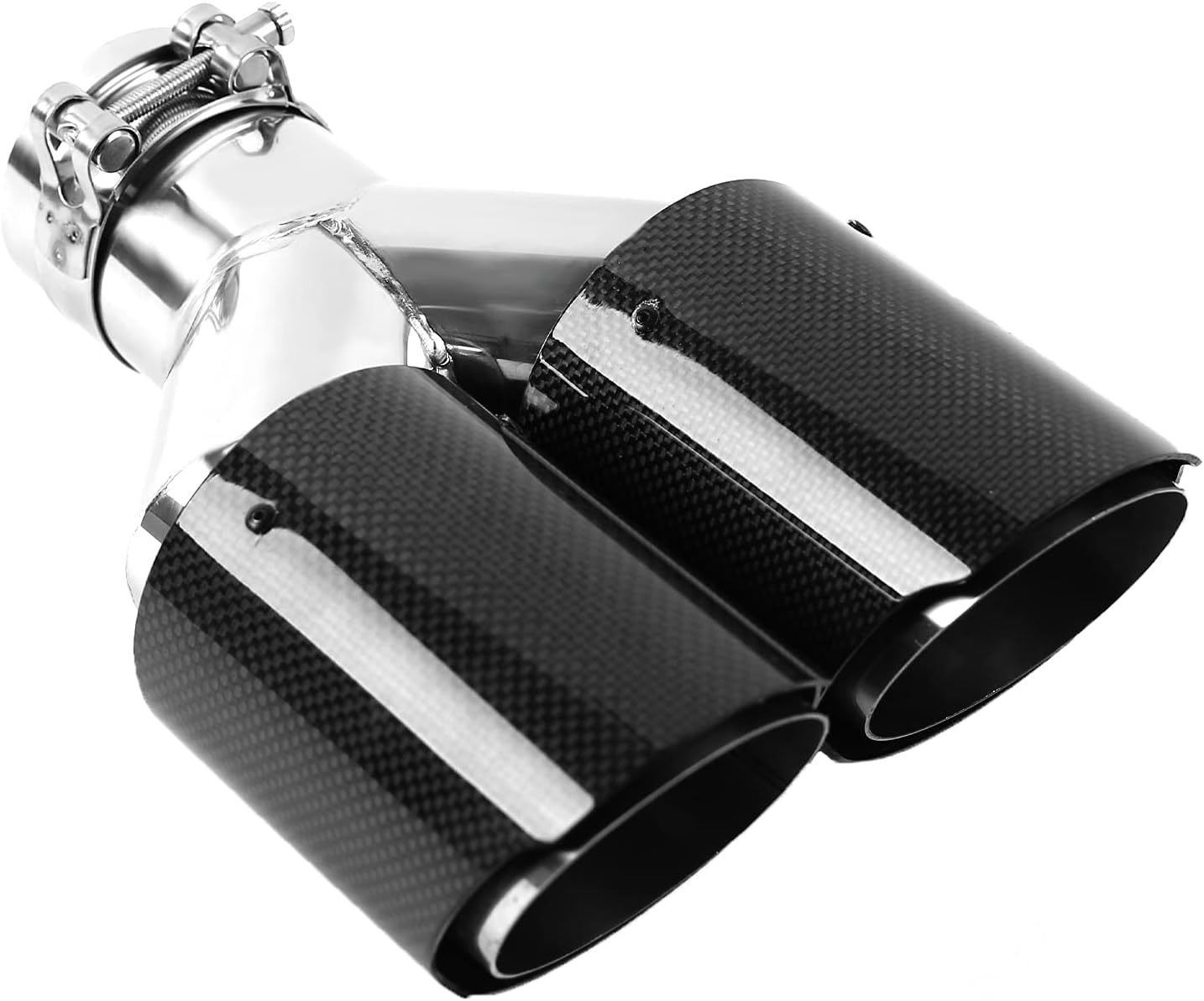 Auspufftopf Endrohr Edelstahl - 63mm Einlass, 76mm Auslass, 150mm Länge, Universal Für Auto