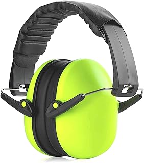 Cuffie Protezione Udito - Colore Verde Lime Protezione per Udito e Cancellazione del Rumore Cuffie con Riduzione Antirumore Sicura, Adatte a Bambini e Adulti, Perfette per Sparare, Cacciare
