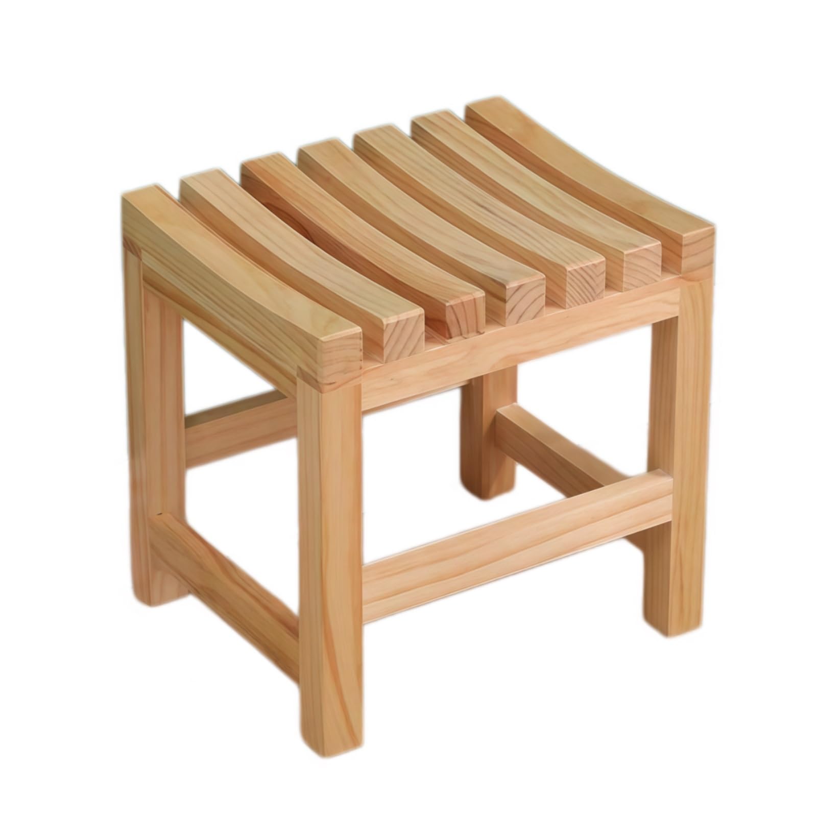 Tabouret douche bois 30x25x30cm étanche et prêt à l'emploi