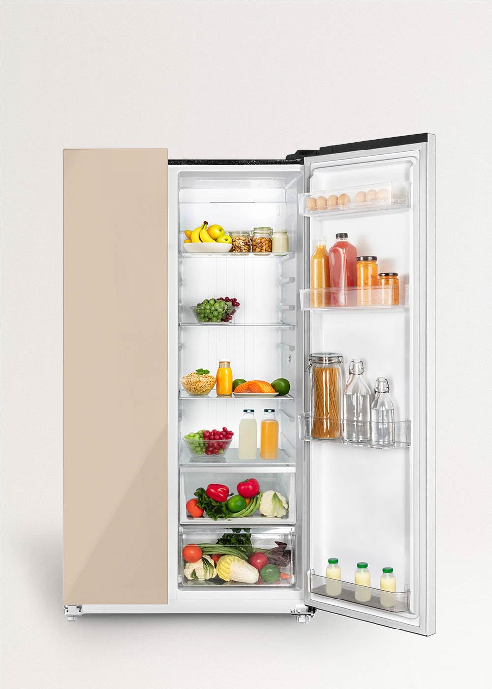 CREATE / FRIDGE STUDIO SIDE BY SIDE 550 / Fridge style Side by side 550L sand / 91 x 70.5 x 178 cm/No frost. holiday mode. antibacterial treatment. touch electronic. 158W — view 8
