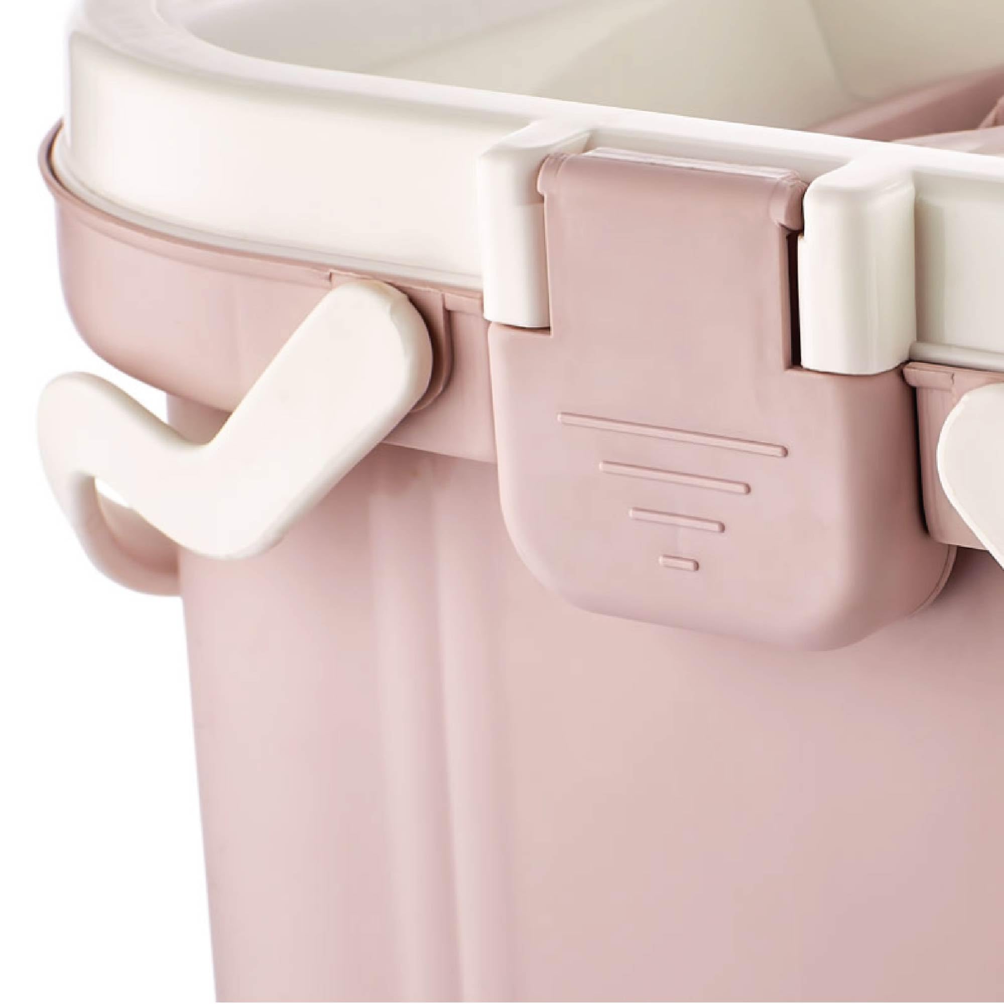 VIP Ahmet Bodenwischer Set mit Eimer zur Trennung von Schmutzwasser - 3-Kammern Flachmop System - 14 Liter mit 4 Ersatzpads aus Mikrofaser für alle Bodenarten VPS-500