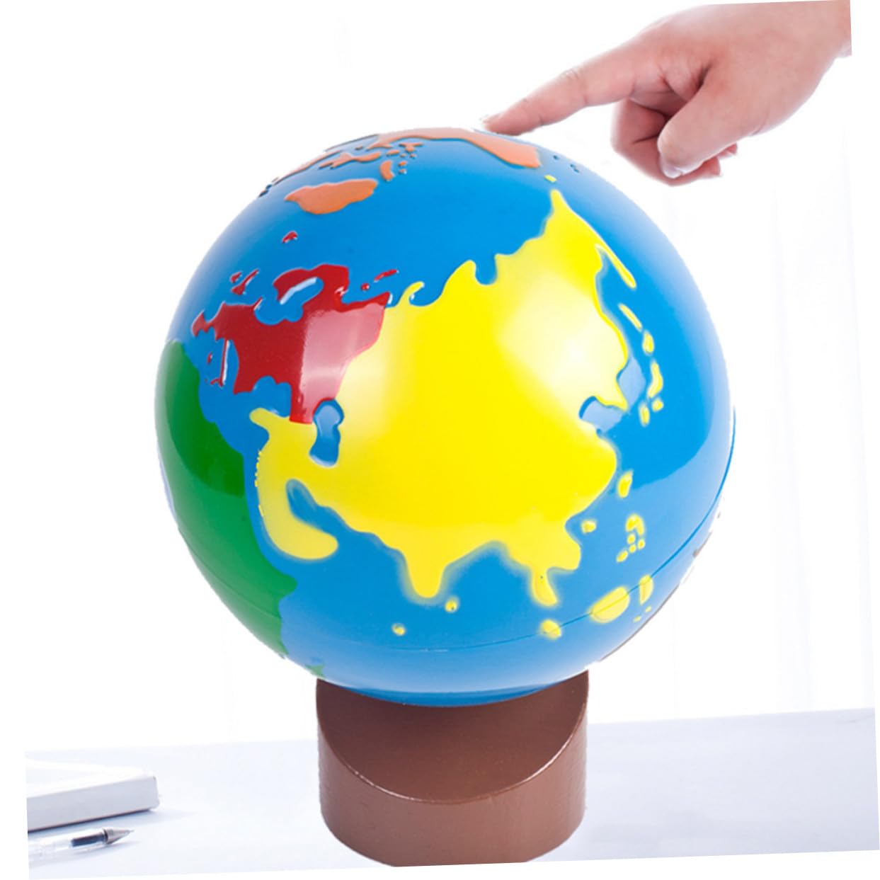 Globo Terráqueo Base para Educación Temprana Niños Colores Suaves y Superficie Segura para Estimular la Cognición