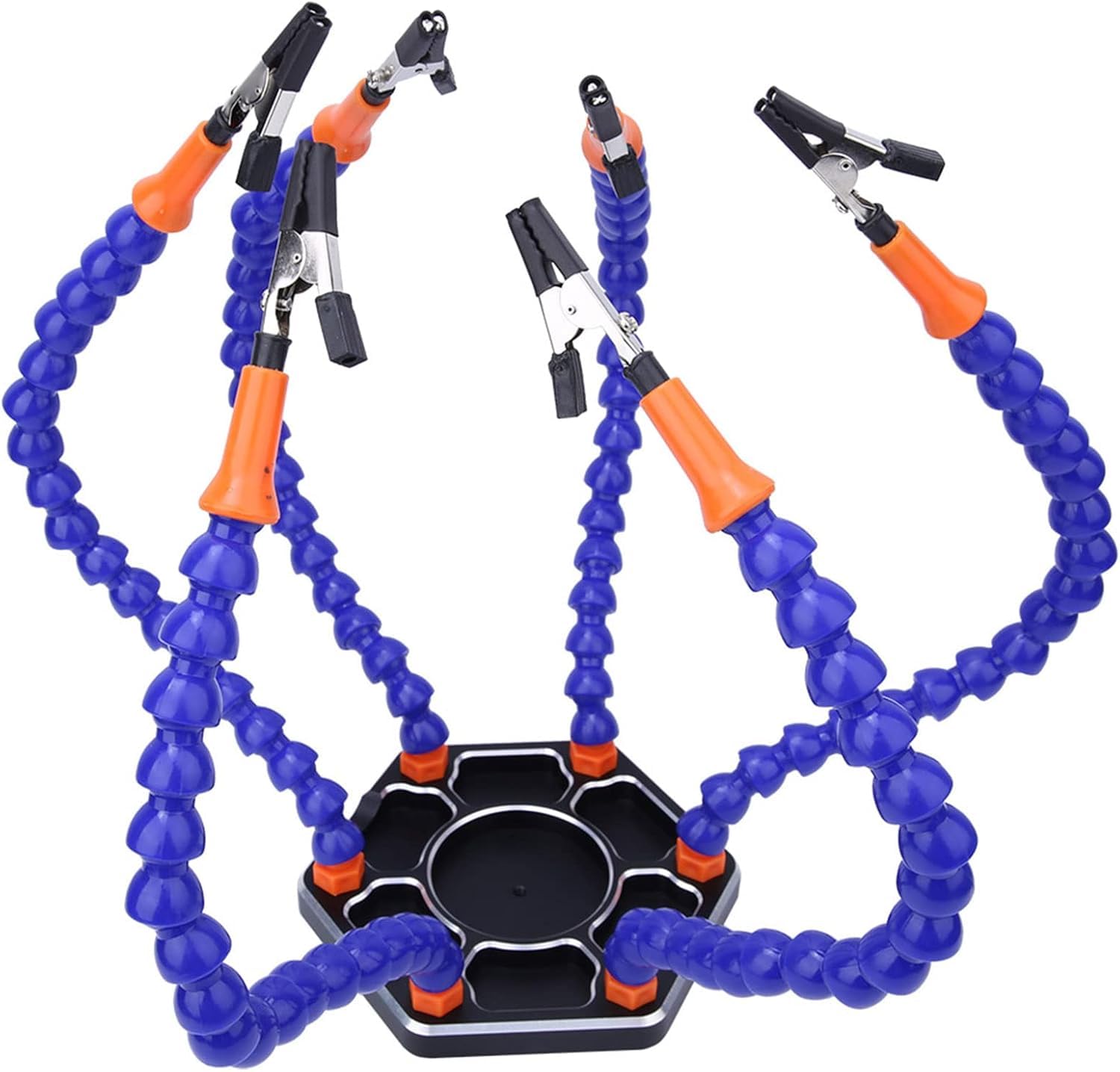 Serplex® Soldering Station with Six Flexible Arms Metal Base, Soldering Helping Hands with 6 Flexible Alligator Clip Arms Soldering Tool 6 Soldering Aid Vise for Soldering, Assembly, Repair, Crafts (B0D9B9B1YN) Amazon Price History, Amazon Price Tracker