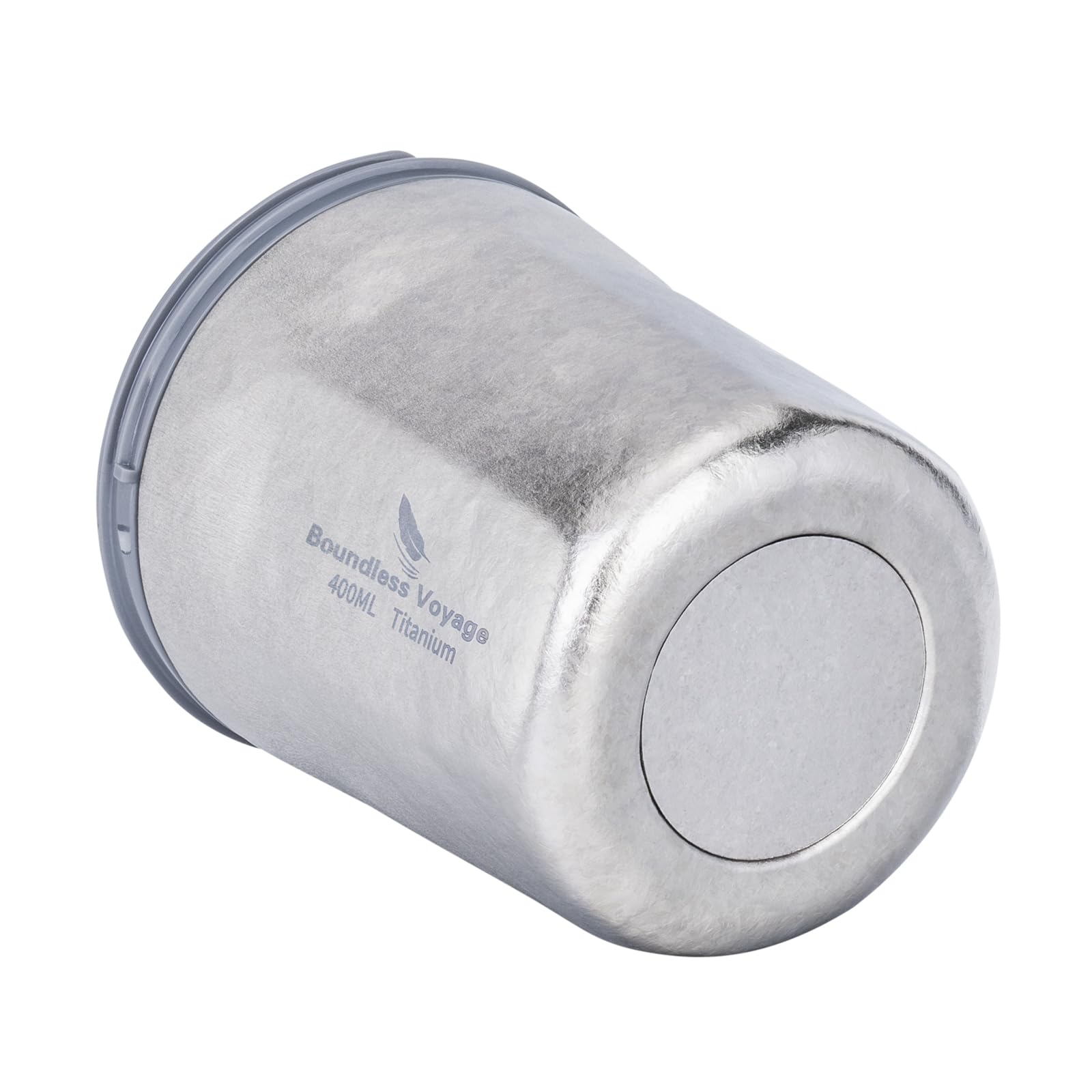 iBasingo Ti3236D Tasse à café en titane isotherme anti-déversement avec couvercle coulissant réutilisable à double paroi pour garder l'eau chaude/glacée, le thé, la bière