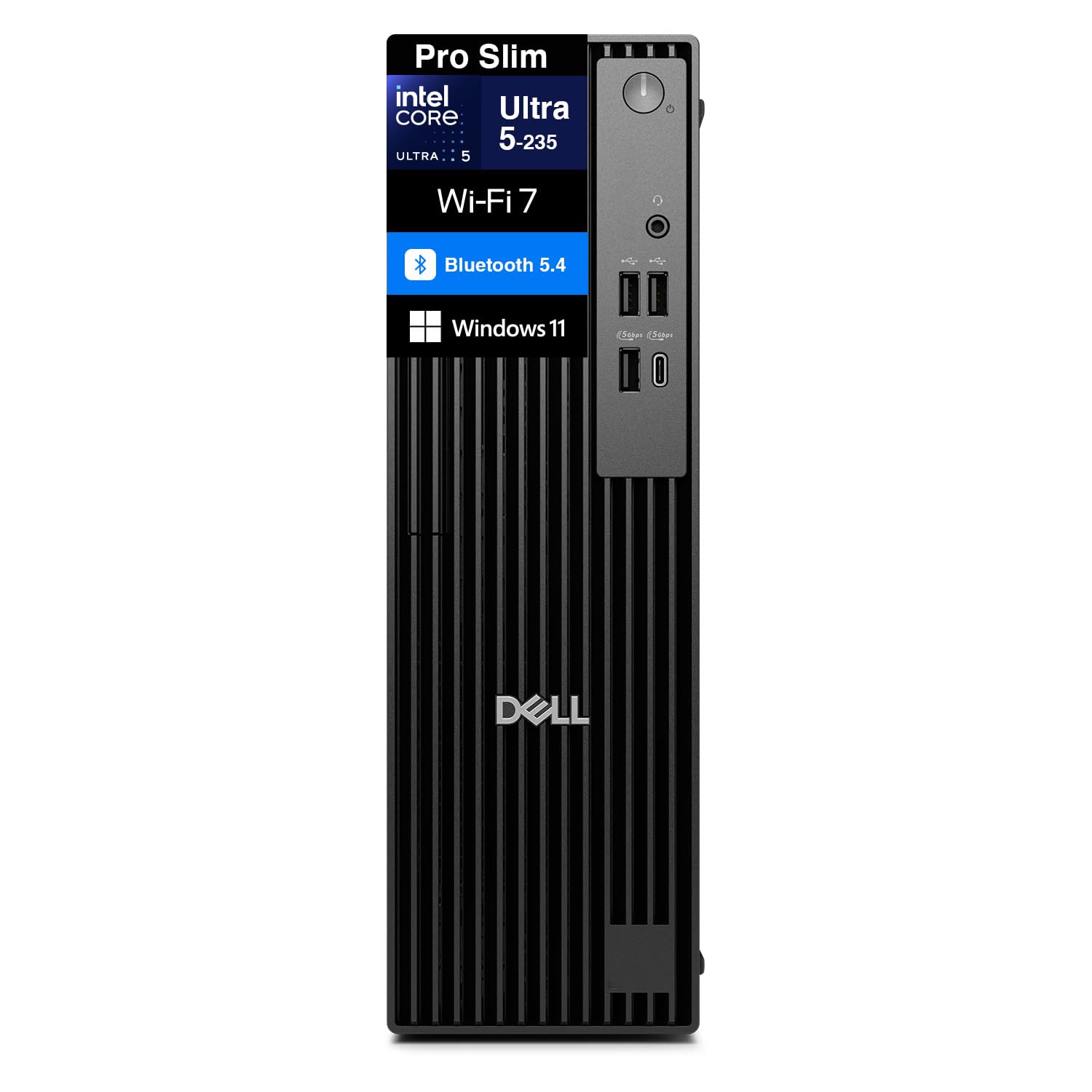 Dell Pro Slim QCS1250 SFF Desktop, Formerly Optiplex (Intel Ultra 5-235 (Beats i7-14700), 16GB DDR5, 512GB SSD, WiFi 7, RJ-45, HDMI+DP, KB & Mouse,
