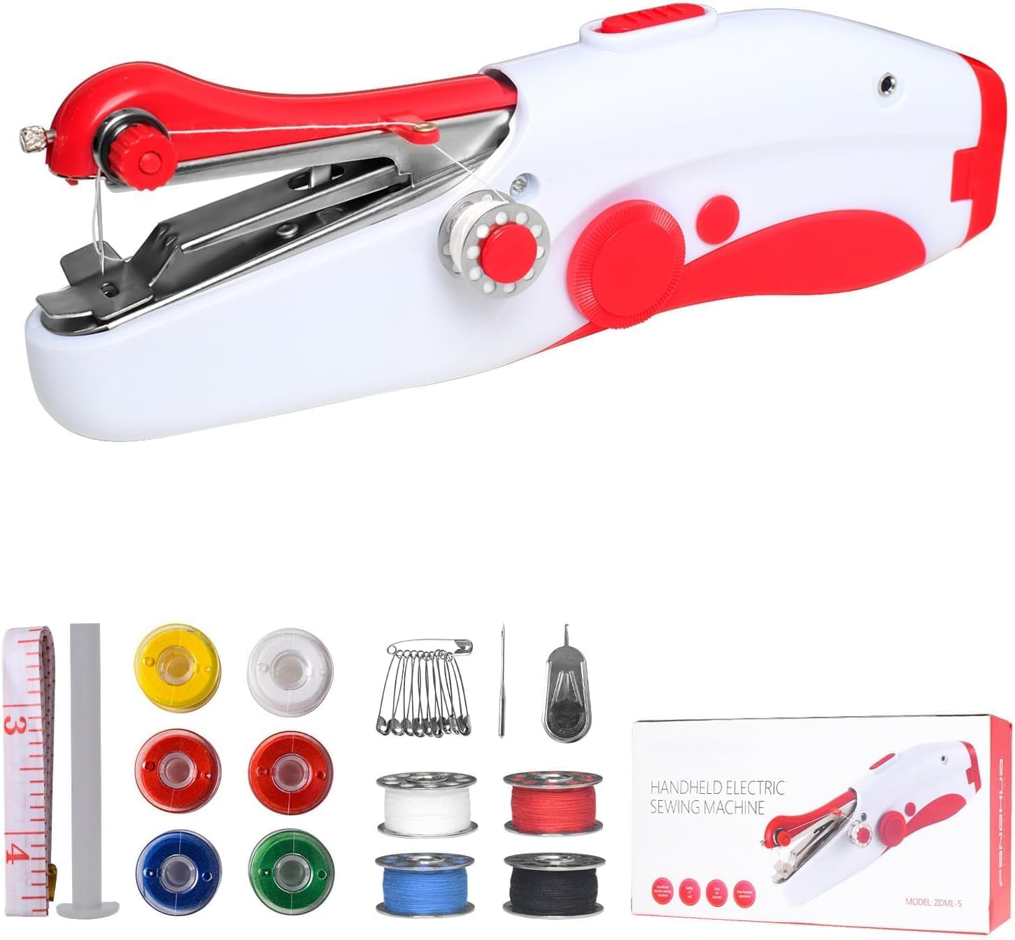 Handheld Sewing Machine, e5f16a50 ae606 (Red)