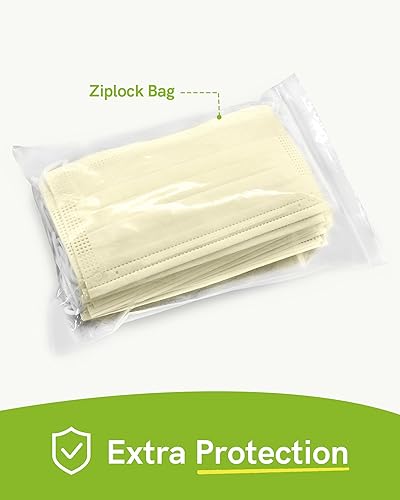 Miniatura 128 de FriCARE Mascarillas desechables, 3 capas ASTM nivel 3 grado médico, elegibles para FSA/HSA, transpirables y cómodas para alergias/protección solar