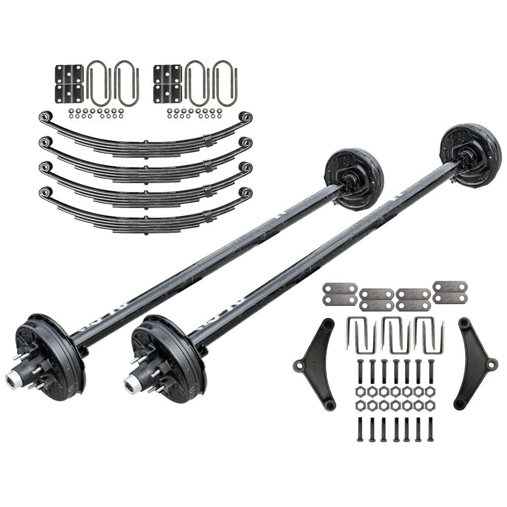 The Trailer Parts Outlet - 5200 lb TK Tandem Axle Heavy Duty Trailer Kit with Suspension - 10.4K Capacity (6 Lug, 85