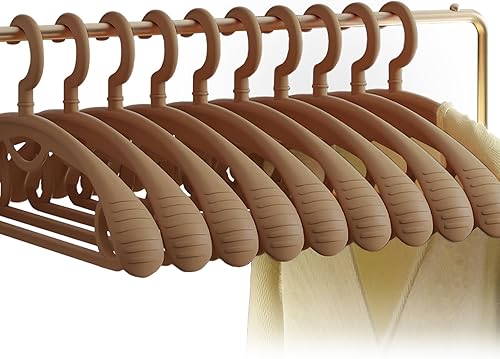 Percha de plástico para ropa, extra grueso, hombro ancho, para adultos, rotación de 360 grados, antideslizante, resistente al deslizamiento,