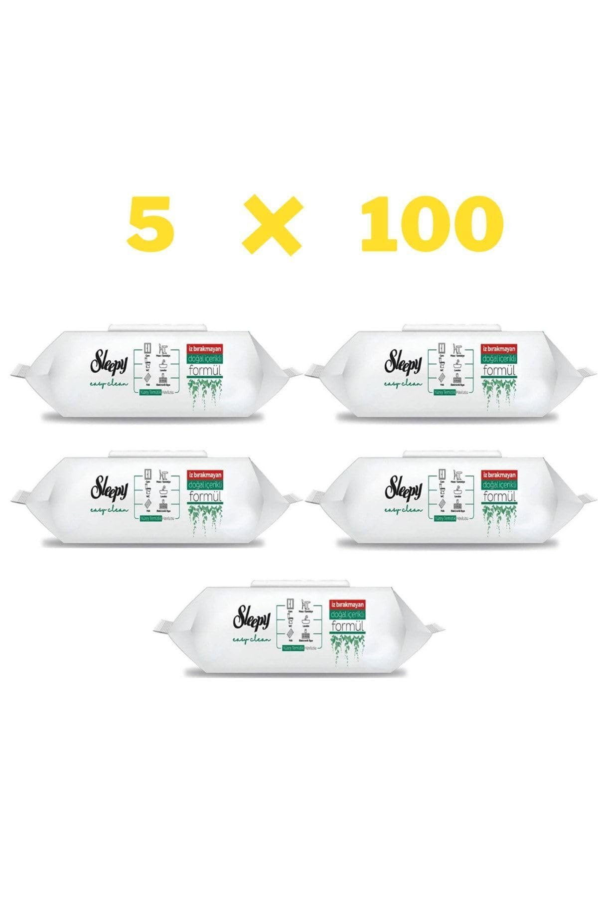 Sleepy Easy Clean Yüzey Temizlik Havlusu 100 Yaprak X 5 Adet