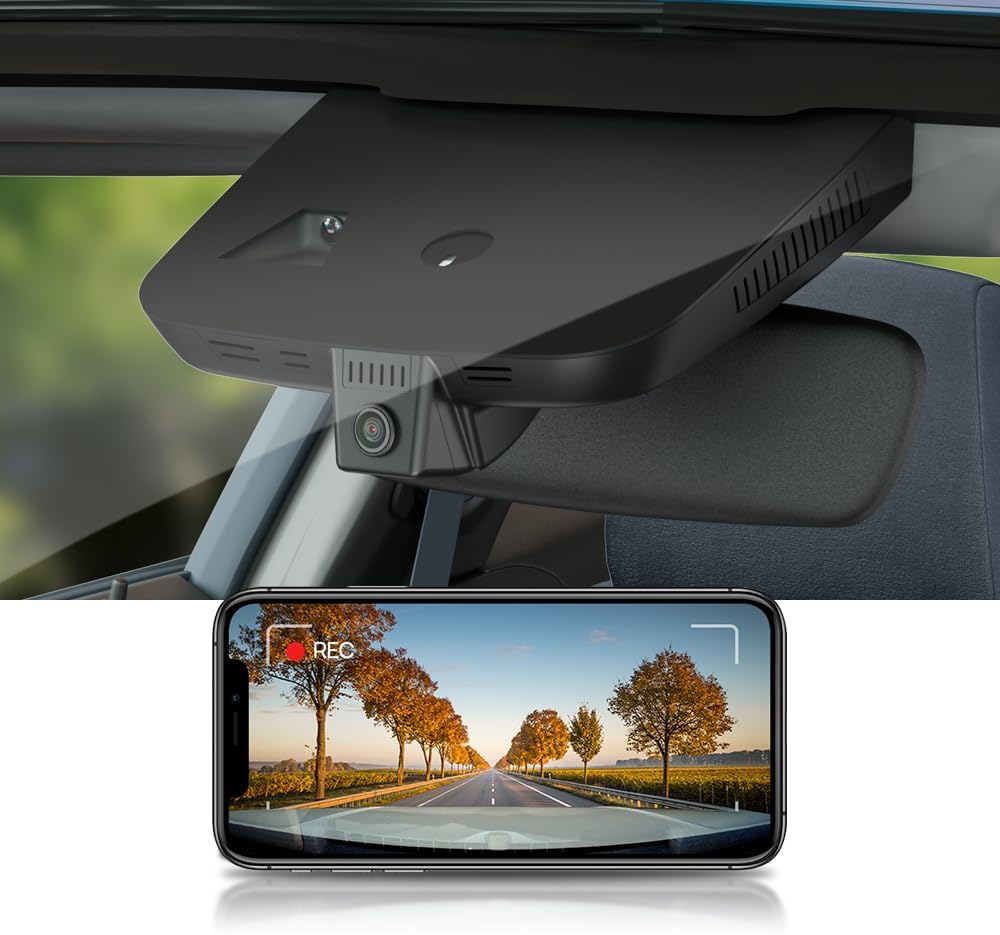 Fitcamx 4K Dash Cam Suitable for Mercedes-Benz Sprinter 2019-2025 Cargo Crew Passenger Van Cab Chassis (HD2-8291), OEM Look, UHD 2160P Video, WiFi & APP, Loop Recording, G-Sensor, Plug&Play, 64GB Card