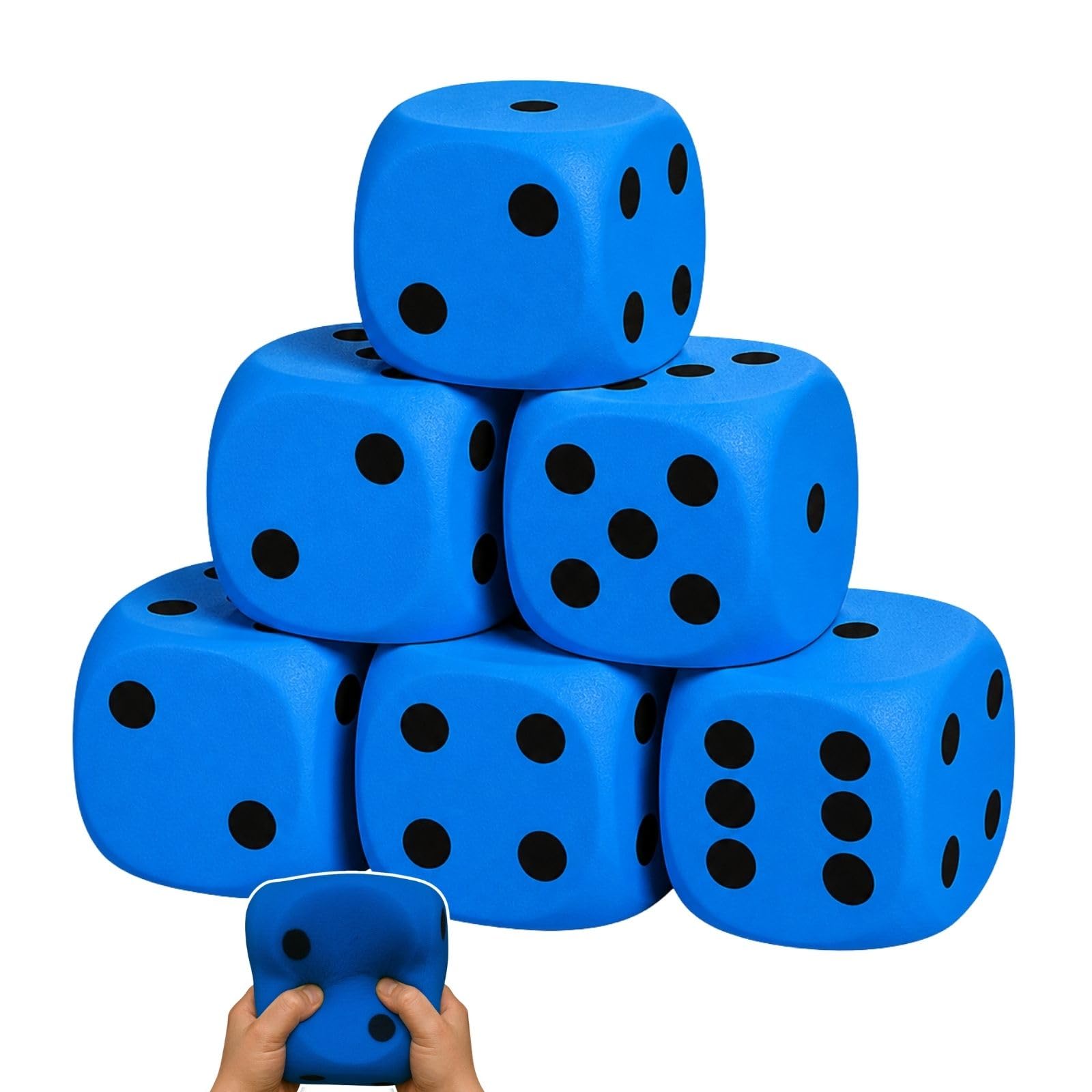 alldoro XXL Schaumstoff-Würfel 15 x 15 cm, große Soft-Spielwürfel | Spielen & Lernen, große Soft-Spielwürfel, ideal als Geschenk für Kinder, sorgt für Spielspaß, Für Indoor & Outdoor