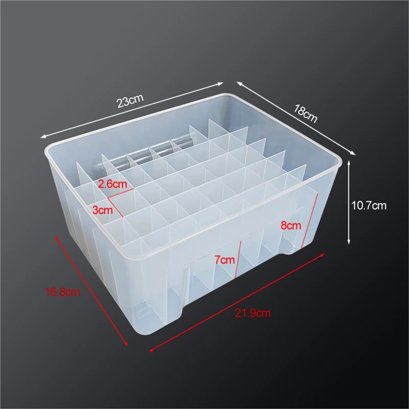 40 Griglie in plastica for Attrezzatura da Pesca, Scatola for riporre Gli Attrezzi, Foderata for Calamari, Contenitore for Esche rigide, Custodia for Mare per Esche da Pesca
