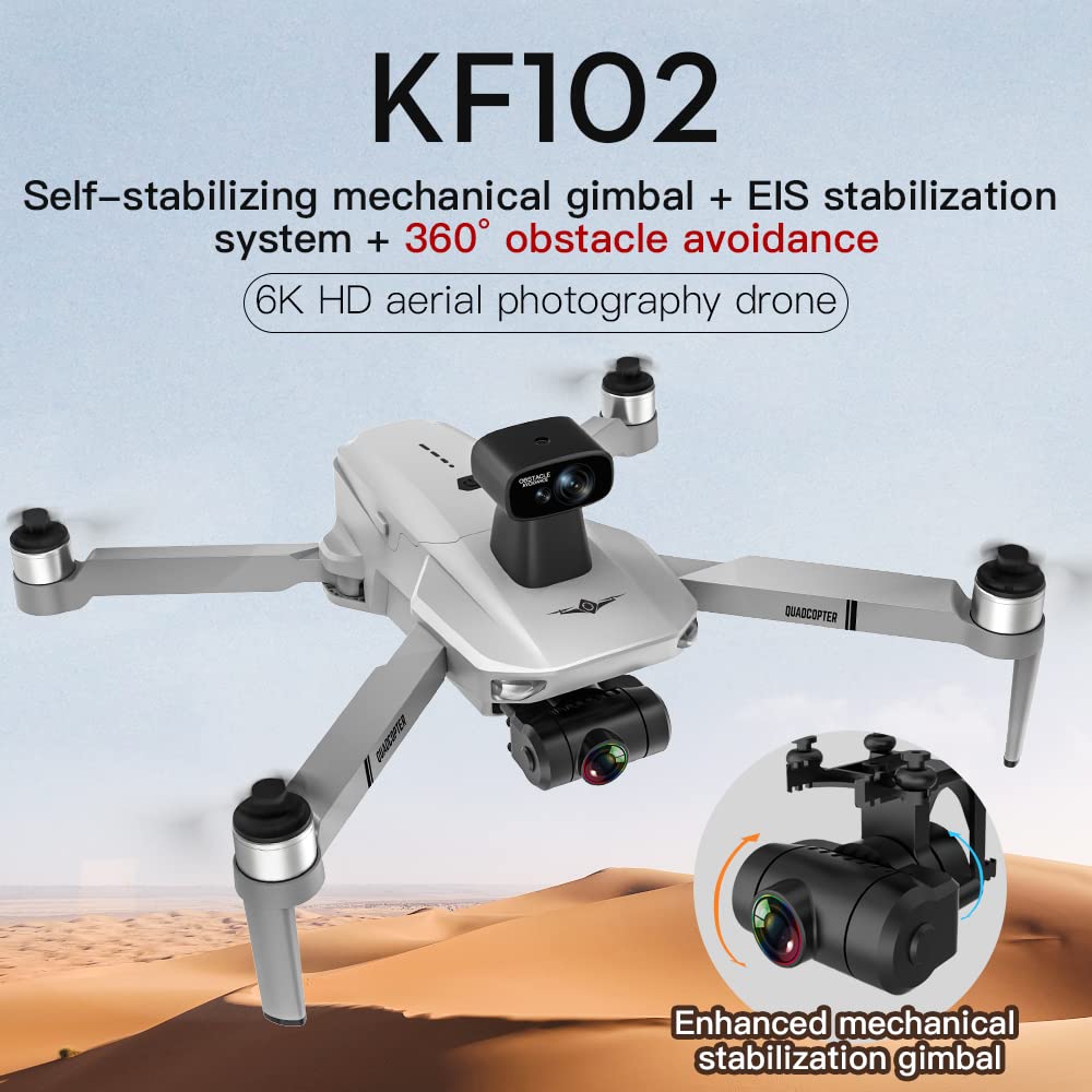 Ayternipy Drone KF102 MAX com câmera para adultos 4k, prevenção de