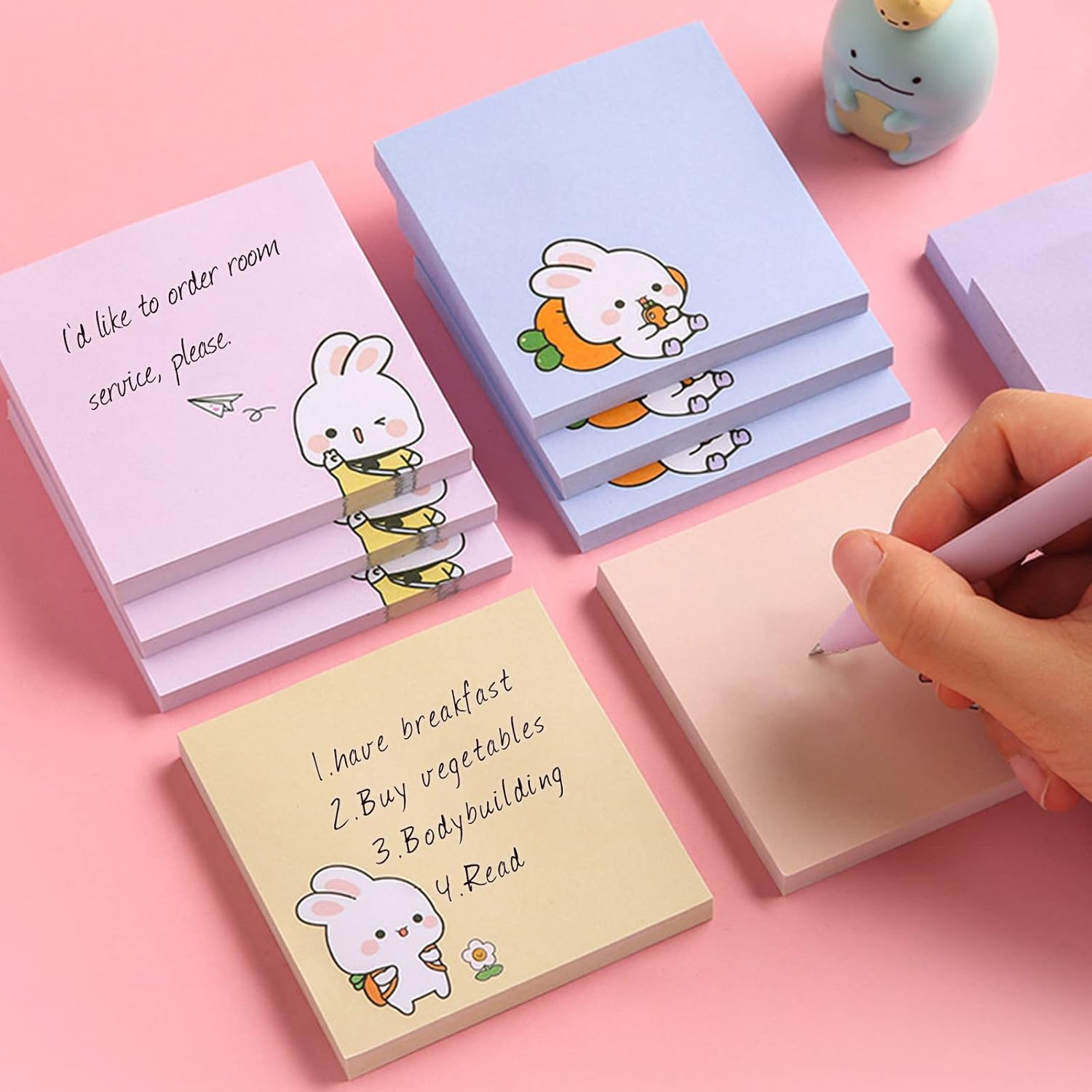 80Sheets Per Pa. Self-Sti Note Pads, Kawaii Stiy Notes, Cute Stiy