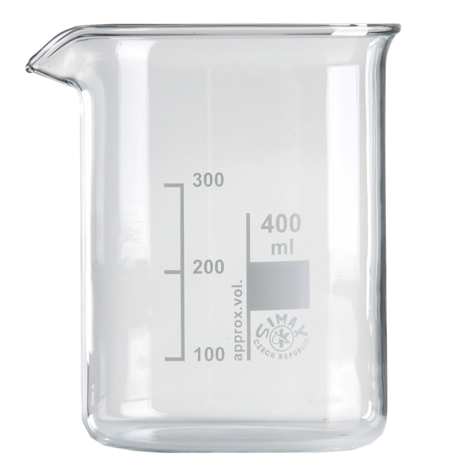 10x Becherglas 400ml aus hitzefestem Borosilikatglas, Niedrige Form
