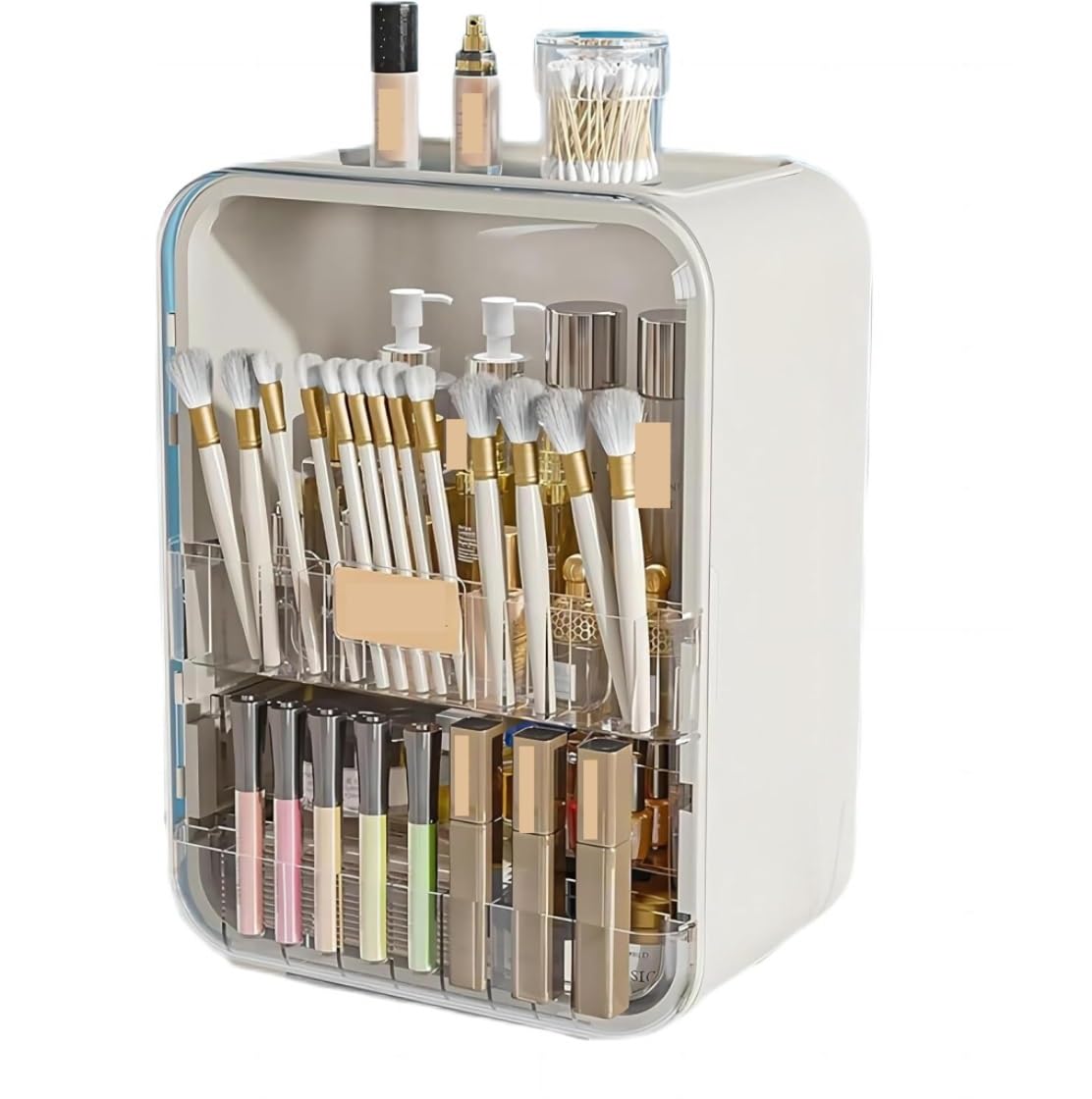Organizzatore Di Trucchi Grande Organizer Per Cosmetici, Custodia Per Cosmetici, Resistente All'acqua, Con Cassetti Contenitori Per Cosmetici (Size : White)