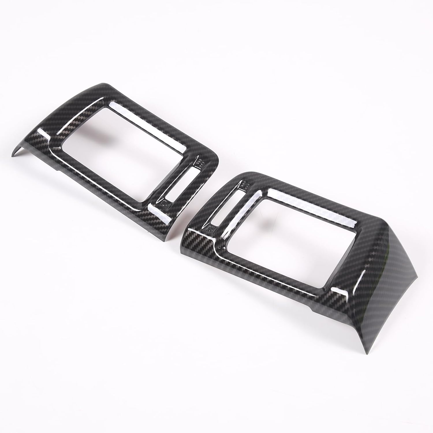 2PCS Side Air Vent Frame Trim for Honda Pilot 2016-2022/ Ridgeline 2017-2024/ Passport 2019-2024, ABS Center Console Side Air Conditioning Outlet Cover Accessories (Carbon Fiber Pattern)